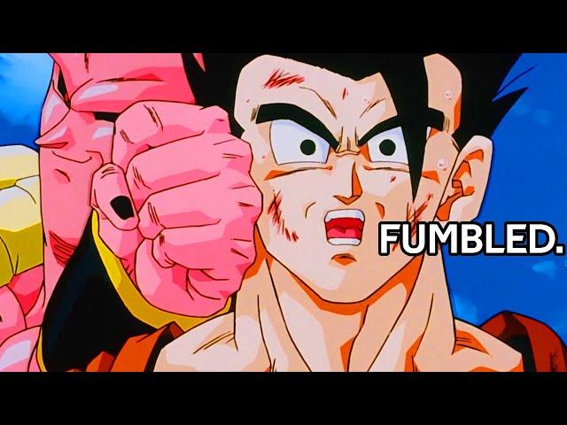 How Buu VIOLATED gohan after he FUMBLES the bag.