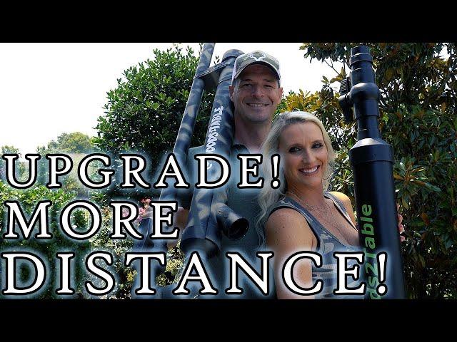 UPGRADE How to Get MORE DISTANCE for a BAIT CANNON! CHEAP BAIT LAUNCHER - HOW To BUILD a Bait Cannon