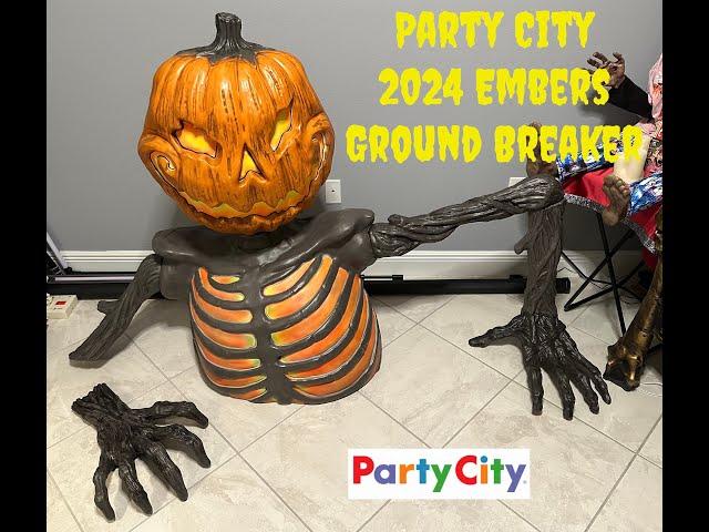 Party City Embers Groundbreaker Skeleton Unboxing and Review 2024 Halloween Prop