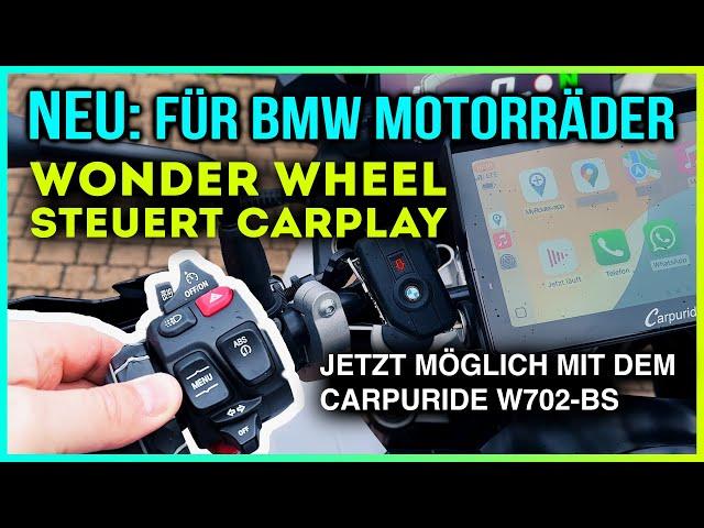 ENDLICH - NEUHEIT: Carplay am BMW Motorrad mit dem Wonder Wheel steuern / W702-BS