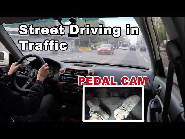 Street Driving with Pedal Cam