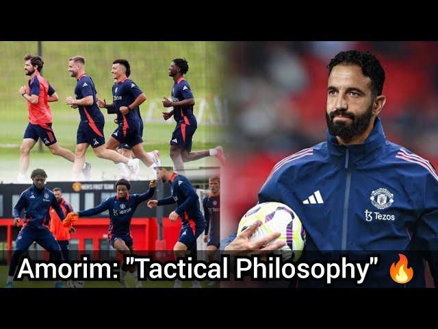 Ruben Amorim working on his 'Tactical' Philosophy with manchester united Players at Carrington