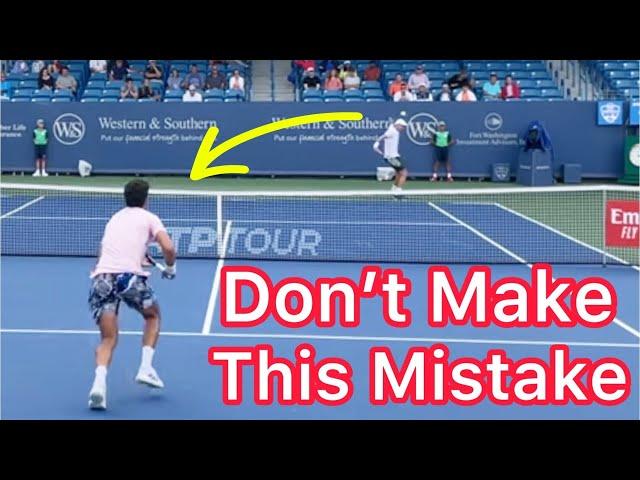 Are You Making This Common Serve & Volley Mistake? (TENNIS FOOTWORK EXPLAINED)