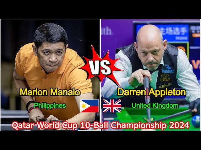 Marlon Manalo VS Darren Appleton | Qatar World Cup 10-Ball Championship 2024