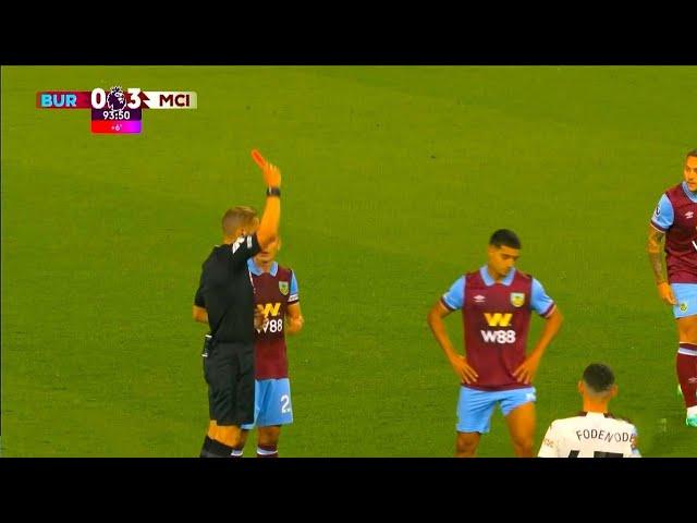 Anass Zaroury RED CARD Vs Manchester City