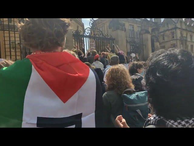 LIVE: Oxford University's ‘liberated zone' confronts Vice Chancellor during awards ceremony