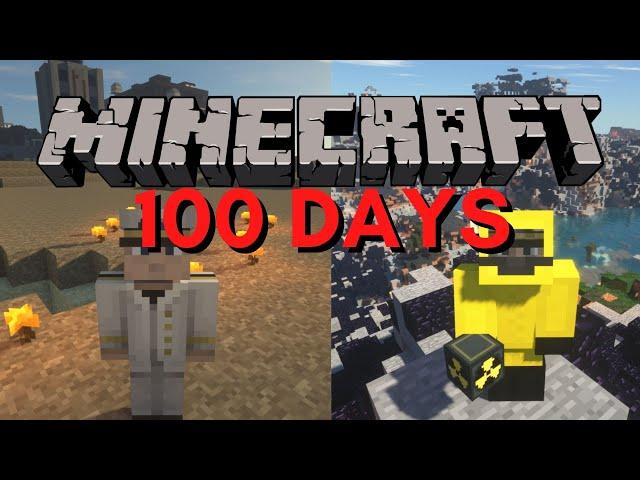 I Survived 100 Days in a NUCLEAR WASTELAND / NUCLEAR BUNKER in Minecraft Hardcore