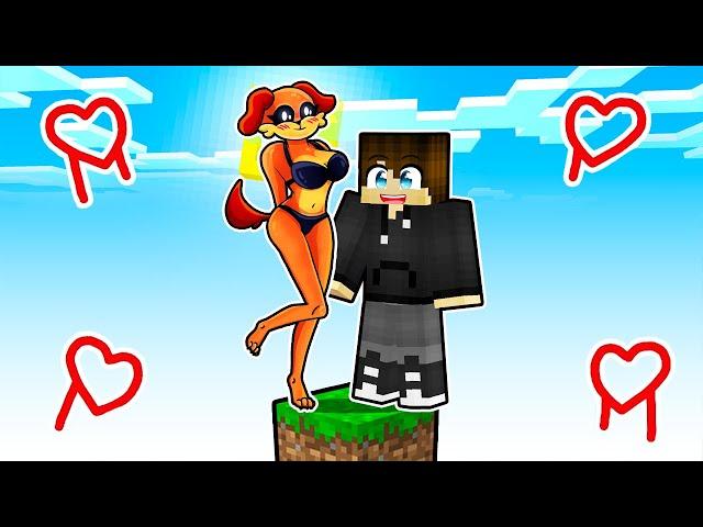 МАЙНКРАФТ НО НА ОДНОМ БЛОКЕ С ДЕВУШКОЙ ДОГДЕЙ В МАЙНКРАФТЕ! ЕНОТИК DOGDAY GIRL MINECRAFT