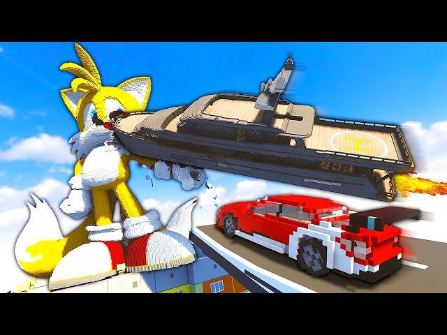 Crashing a Huge YACHT Into Tails - Teardown Mods Multiplayer