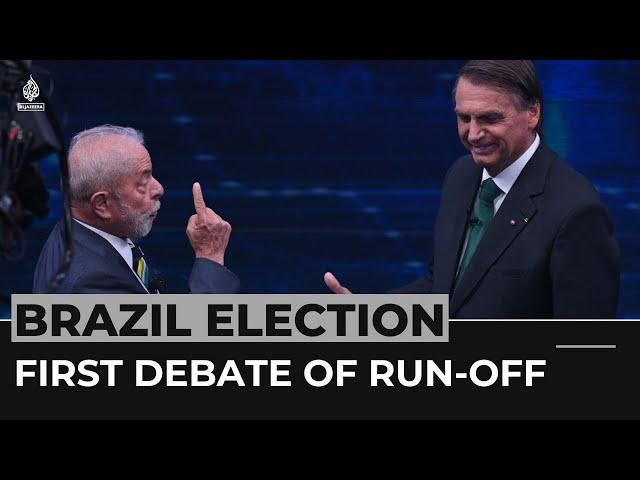 Brazil’s Bolsonaro, Lula face off in first debate of run-off