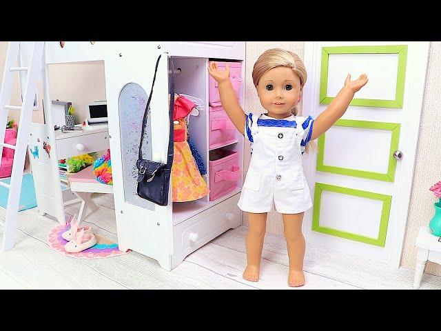 AG Doll Evening Routine with Pink Wardrobe! PLAY DOLLS