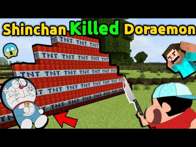 Shinchan Destroyed Doraemon in Minecraft  ||  Shinchan Minecraft || Doraemon Minecraft