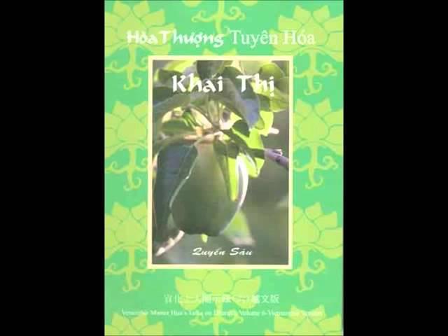 KHAI THỊ -  QUYỂN 6- HÒA THƯỢNG TUYÊN HÓA