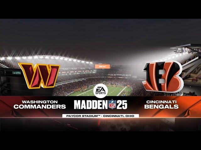 Commanders vs Bengals Week 3 Simulation (Madden 25 PS5)