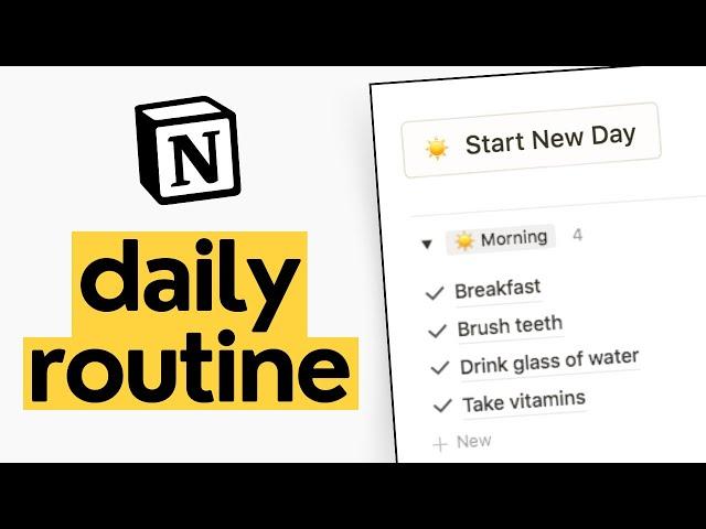Track Your DAILY ROUTINE in Notion! ️