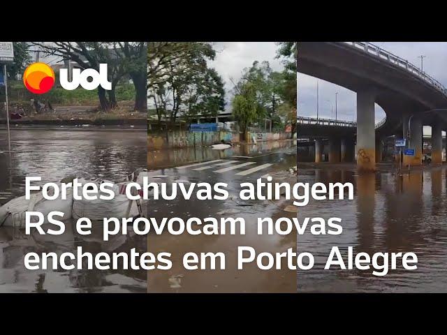 Chuvas no Rio Grande do Sul provocam novos alagamentos em vias de Porto Alegre; veja vídeos