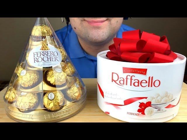 ASMR FERRERO CANDY PARTY (FERRERO ROCHER CHOCOLATE & RAFFAELLO) EATING SOUNDS *MUKBANG*