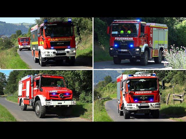 [Neues Waldbrand-TLF Rheinland-Pfalz] - Großübung - Einsatzfahrten in der VG Bad Hönningen am 08.06