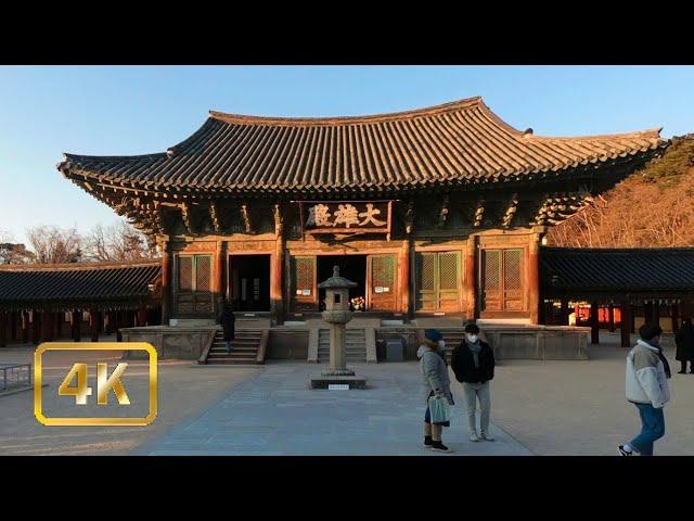 Walking in Korean Temple, relaxing tour with sounds in BULGUKSA temple ||ASMR