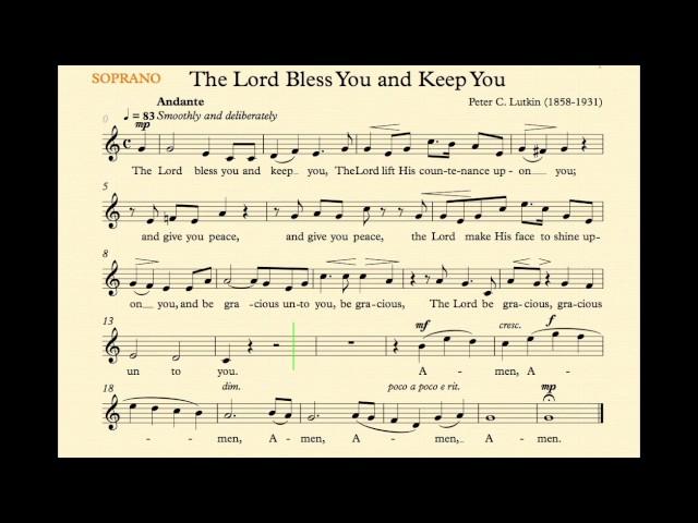 The Lord Bless You and Keep You (Lutkin) - Soprano Track