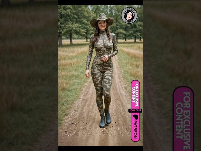 camo catsuit on lovely country ladies VIDEO SLIDESHOW VOL.2 #camo #catsuit