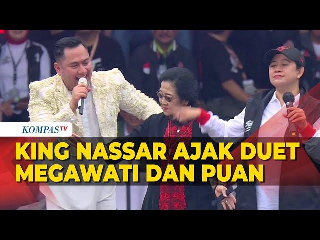 King Nassar Ajak Megawati hingga Puan Joget dan Nyanyi di Kampanye Akbar Ganjar