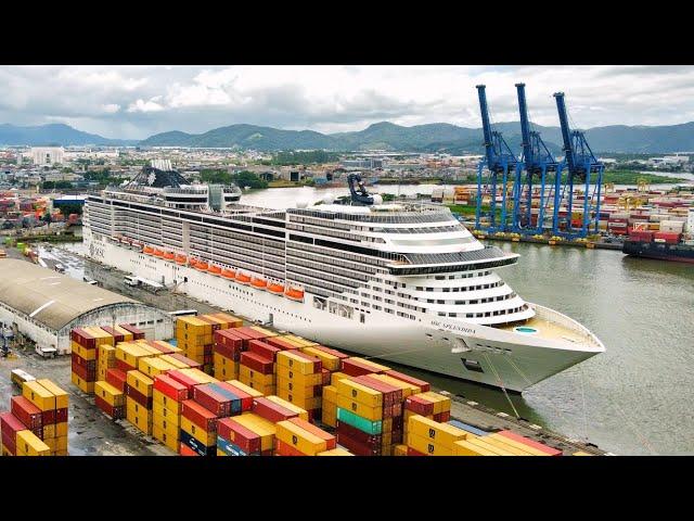 MSC Splendida no Porto de Itajaí