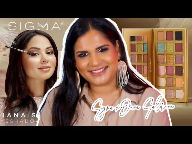 SIGMA X DIANA SALDANA | Swatches + Eye Look | Karen Harris Makeup