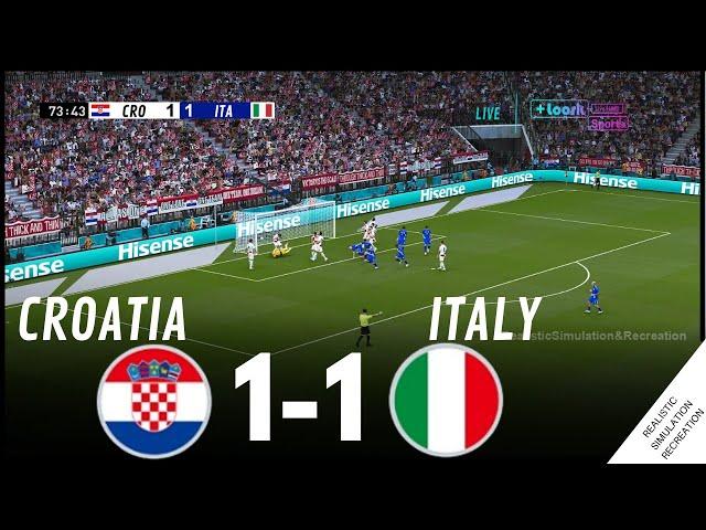  Croatia 1-1 Italy EURO 2024 Match Highligths Videogame Simulation & Recreation