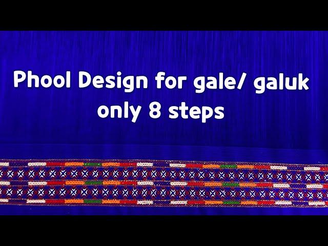 Simple phool Design for Gale/ Galuk |  Tutorial |Traditional Adi