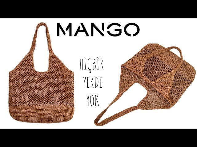 MANGO 1000 TL DOĞAL ELYAF BÜZGÜLÜ ÇANTA YAPIMI #markachallenge