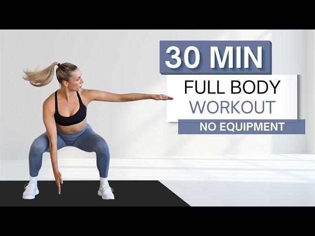 30 min FULL BODY WORKOUT | No Jumping | Sculpt & Sweat | Bodyweight Travel Friendly | No Equipment