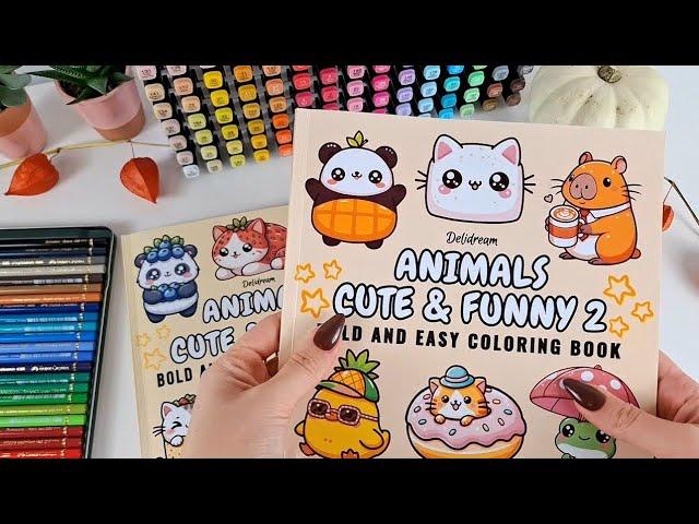 ASMR Coloring my Own Coloring Book | Cute & Funny Animals