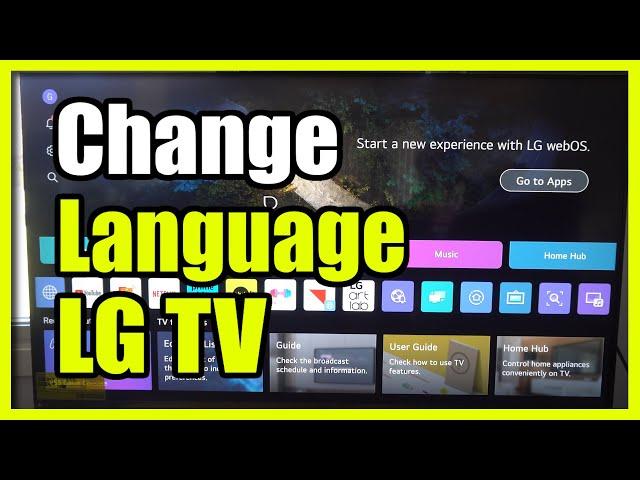 How to Change the Language on your LG TV (English, Spanish, French)