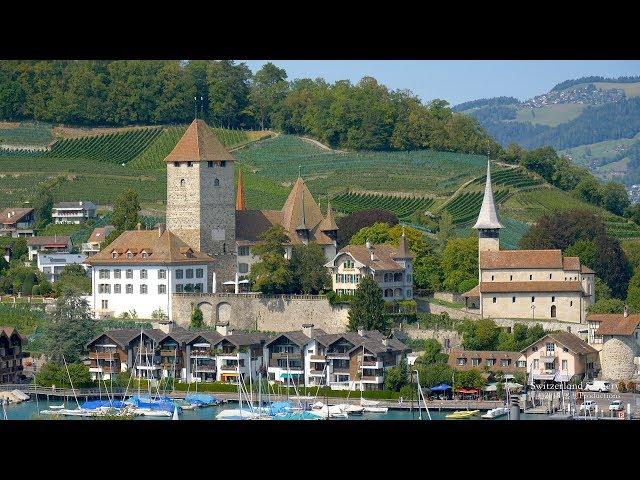 4K Spiez Thunersee Berner Oberland SWITZERLAND アルプス山脈