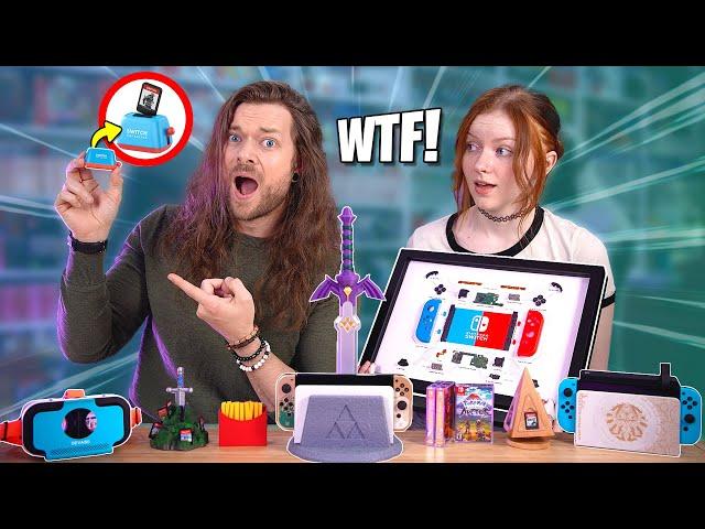 My GIRLFRIEND Buys Me WEIRD Nintendo Switch Accessories!