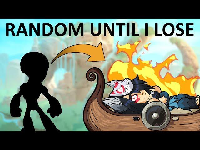 Playing RANDOM until I LOSE Challenge!! • Brawlhalla 1v1 Gameplay