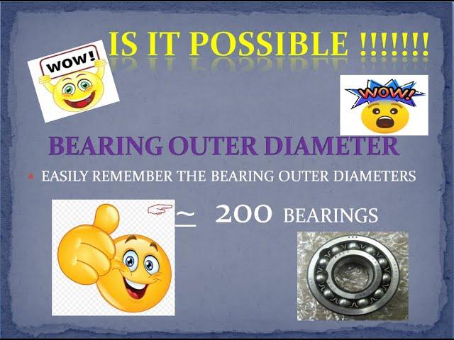 HOW TO REMEMBER BEARING OUTER DIAMETER WITH SIMPLE CALCULATION