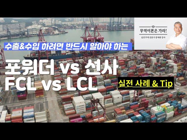 Comparison of forwarder vs. shipping company (shipping company) and FCL vs. LCL