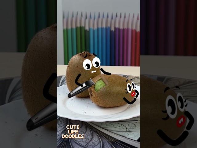 Cute Life Doodles | Two kiwis on depilation  #shorts #doodles #kiwi #animations #doodlesart