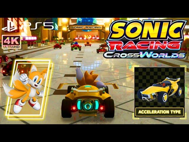 TAILS + ACCELERATION Type CAR GAMEPLAY of Sonic Racing: CrossWorlds (PS5 - Closed Network Beta Test)