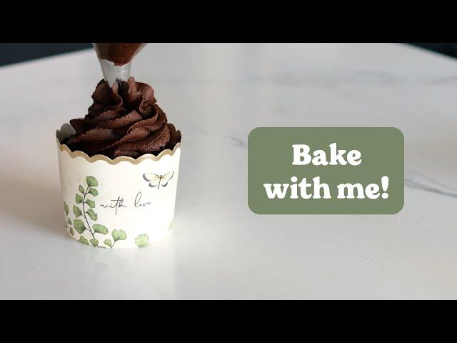 Double Chocolate Cupcakes Recipe | Bake with Me