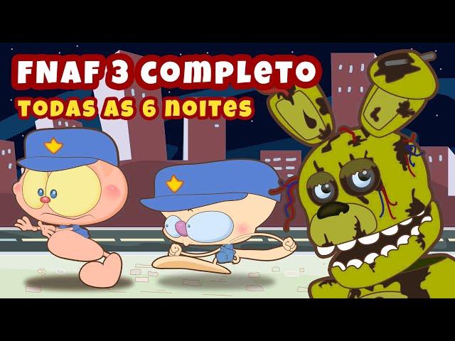 Mongo e Drongo em FNAF 3 Completo - todas as noites de Five Nights at Freddy's 3 - desenho animado