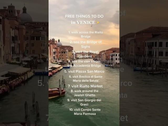 Free things to do in Venice #venice #europe #eu #travel #tips #trend #trending #explorepage #reels