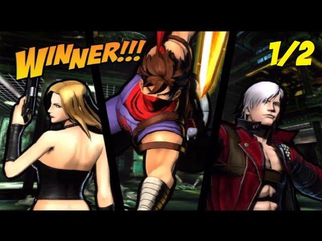 Ultimate Marvel vs Capcom 3 Arcade Mode (Strider Hiryu, Dante, Trish Pt. 1/2)