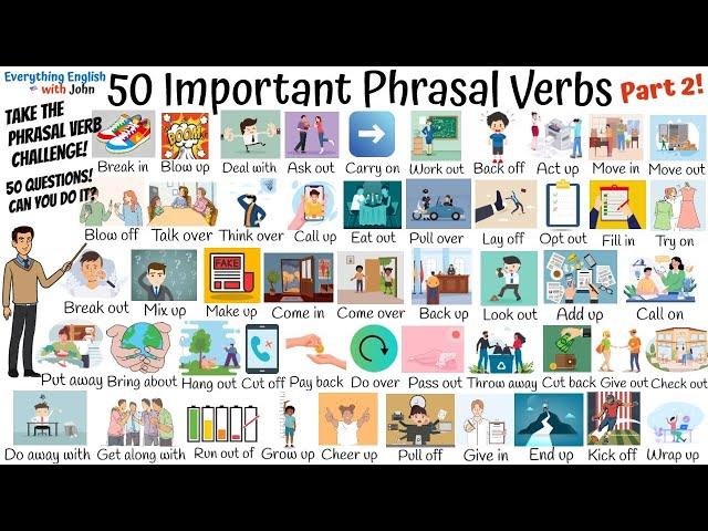 50 Important Phrasal Verbs for Everyday Life + Test