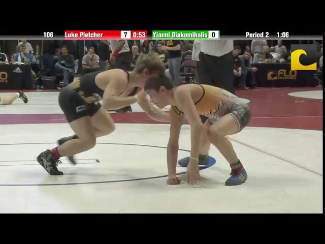 Luke Pletcher techs Yianni Diakomihalis 15-0 at FloNationals 2013