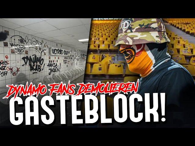 Dynamo-Fans demolieren Gästeblock! (Aachen - Dresden)