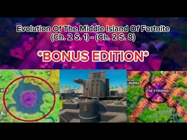 Evolution Of The Middle Island Of Fortnite Ch. 2 S. 1 - Ch. 2 S. 8 #fortnite #evolution @fortnite