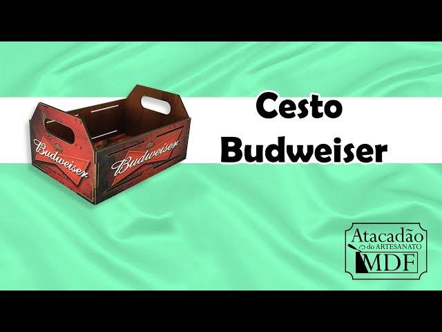 Cesto Decorativo Budweiser 22x16 Laser Mdf 4mm Madeira